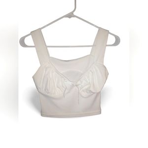 Women's White Crop Top